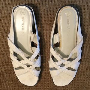 White Stag Canvas Sling Back Sandals